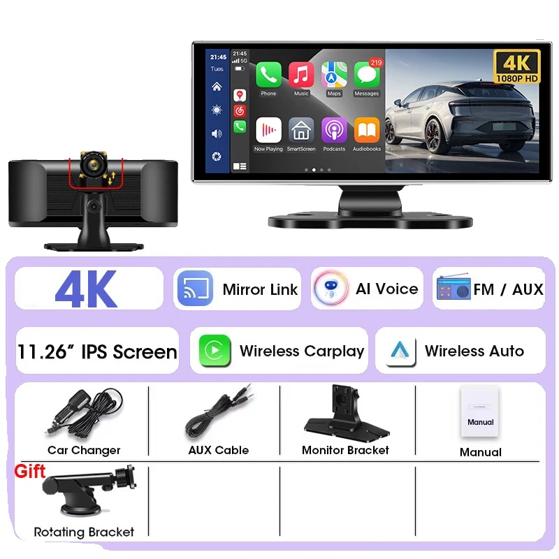Auto Dvr, Dual-kamera, 4k Aufnahme, Nur Frontkamera, Keine