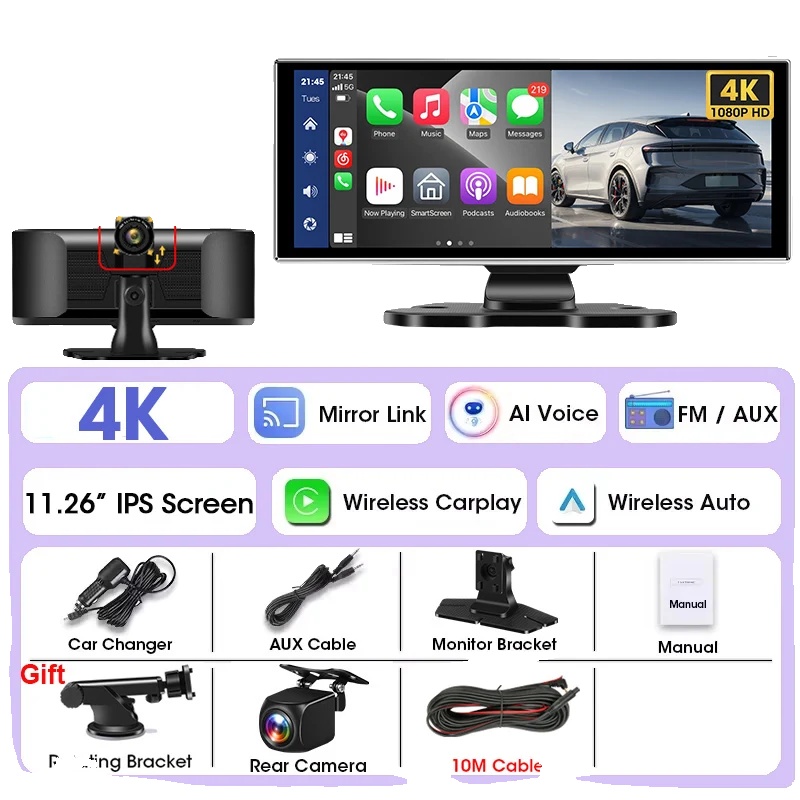 Auto Dvr, Dual-kamera, 4k Aufnahme, Dual-kamera-10m, 32g-b