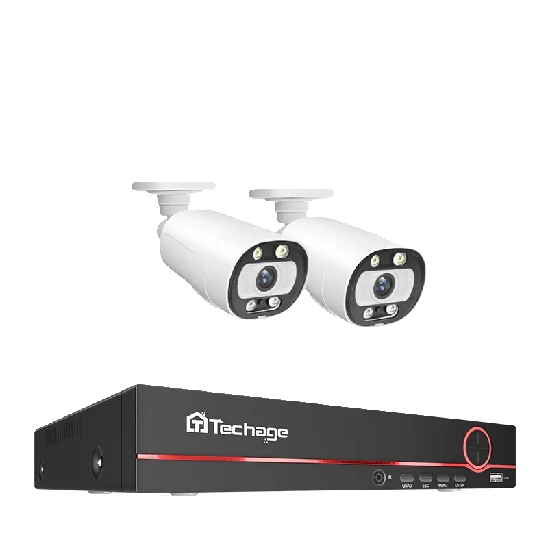 Cctv-kamerasystem, 5mp Auflösung, Ki-menschenerkennung, 8ch Nvr 2 Kamera-a, 3t（outdoor-sport）