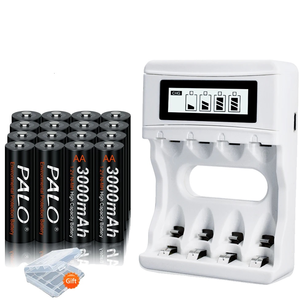 Aa Wiederaufladbare Batterie, 2000mah Kapazität, Umweltfreundlich, Rot, 1.2v-a