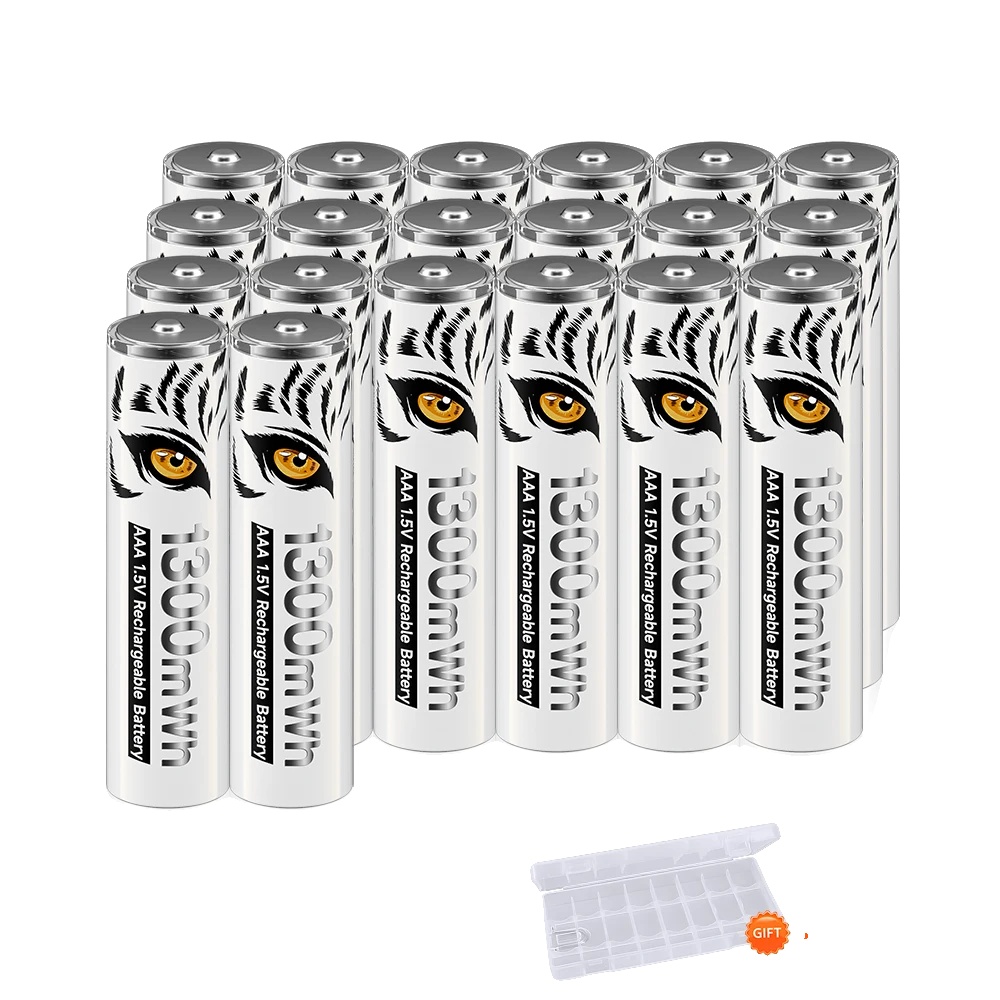Wiederaufladbare Lithium-ionen-batterien, 3500mah Aa, 1300mwh Aaa, 20stk Aaa Batterie