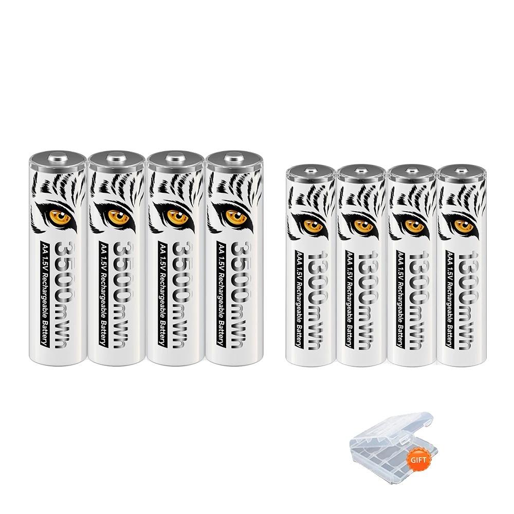 Wiederaufladbare Lithium-ionen-batterien, 3500mah Aa, 1300mwh Aaa, 4aa Und 4aaa
