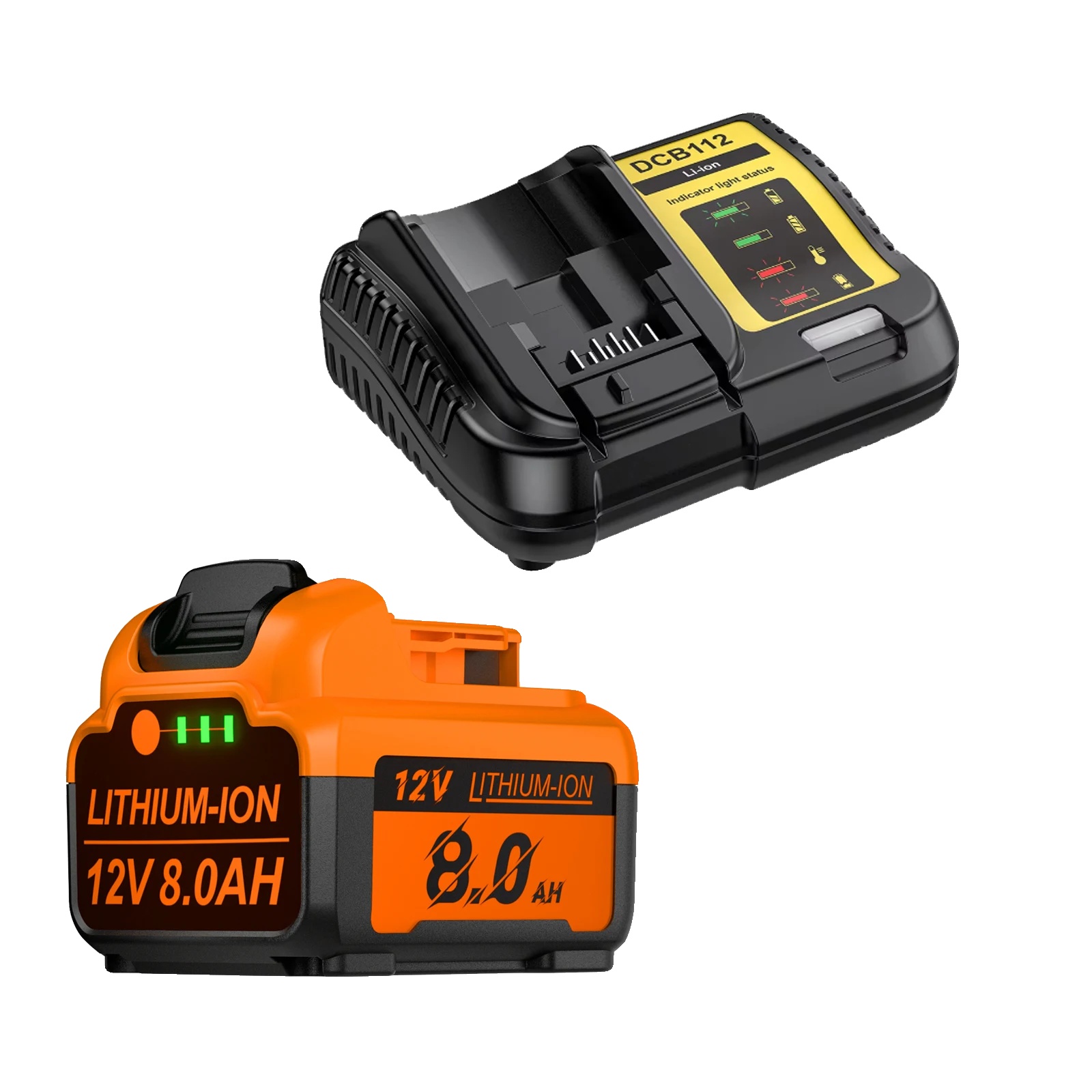 Batterie, 8000mah Kapazität, Kompatibel Mit Verschiedenen Elektrowerkzeugen, 1 Akku Mit Ladegerät, 12 V