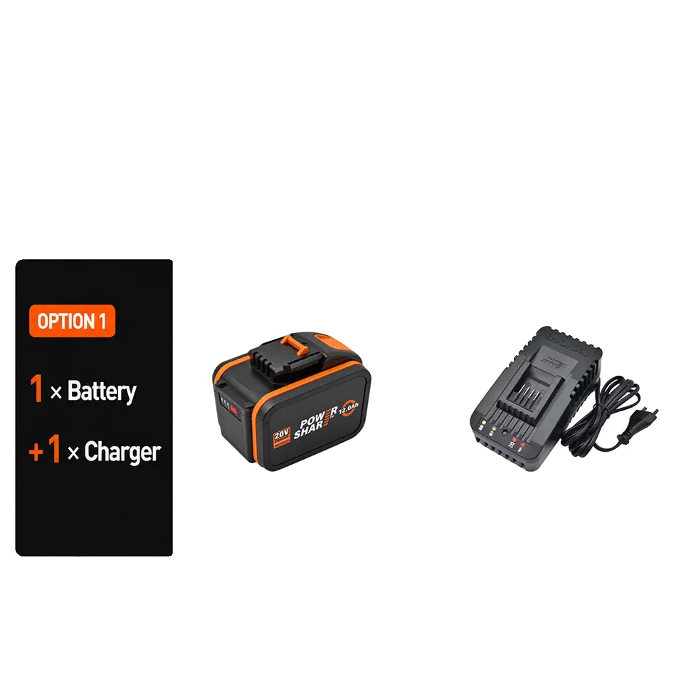 Lithiumbatterie, 12000mah Kapazität, Kompatibel Mit Worx Werkzeugen, 15c-12.0ahx1 Ladegerät