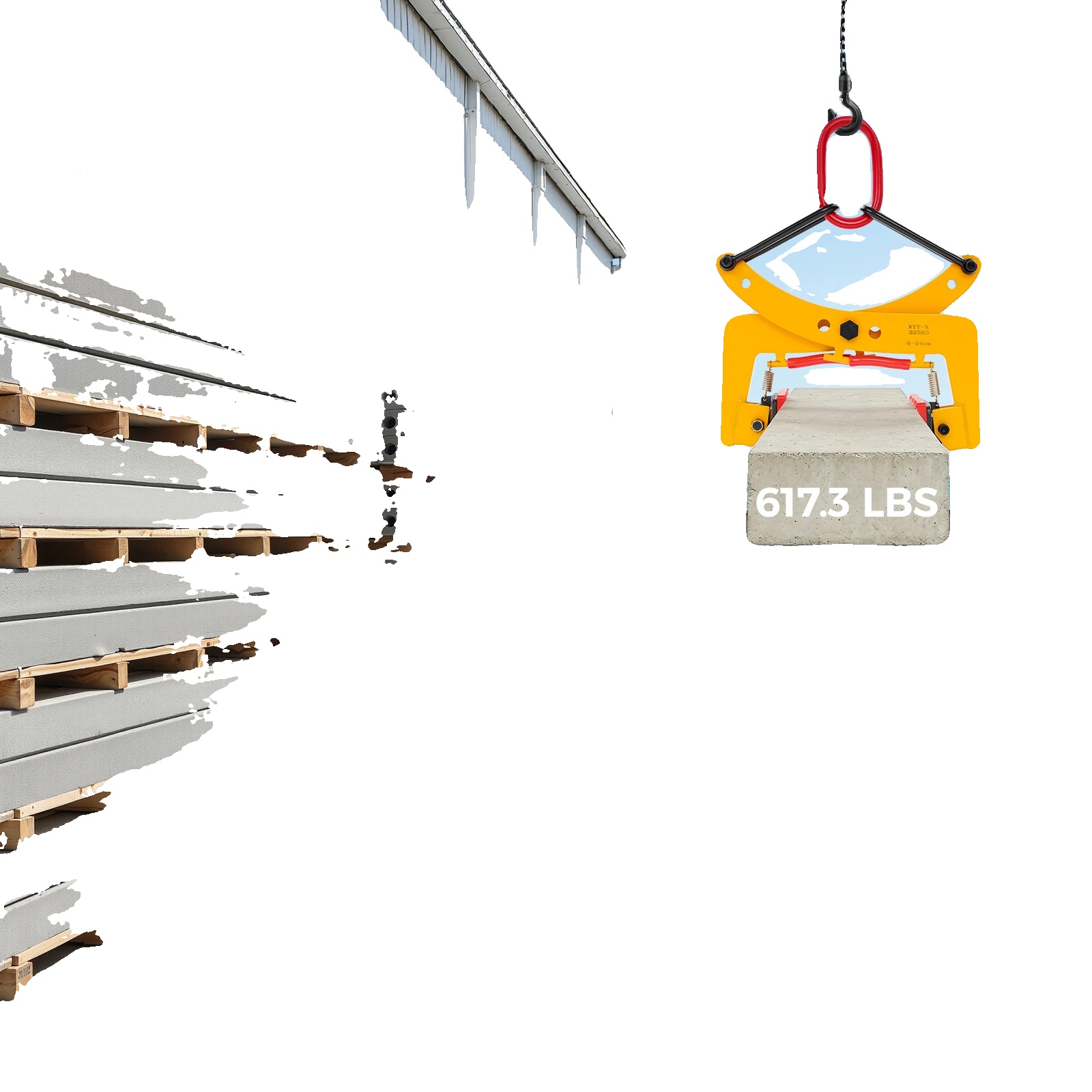 Steinheberzange, Q355-manganstahl, Verstellbar Für 6-10 Zoll Platten, Tragfähigkeit 280 Kg, Ergonomisches Design, Vertikales Transportwerkzeug