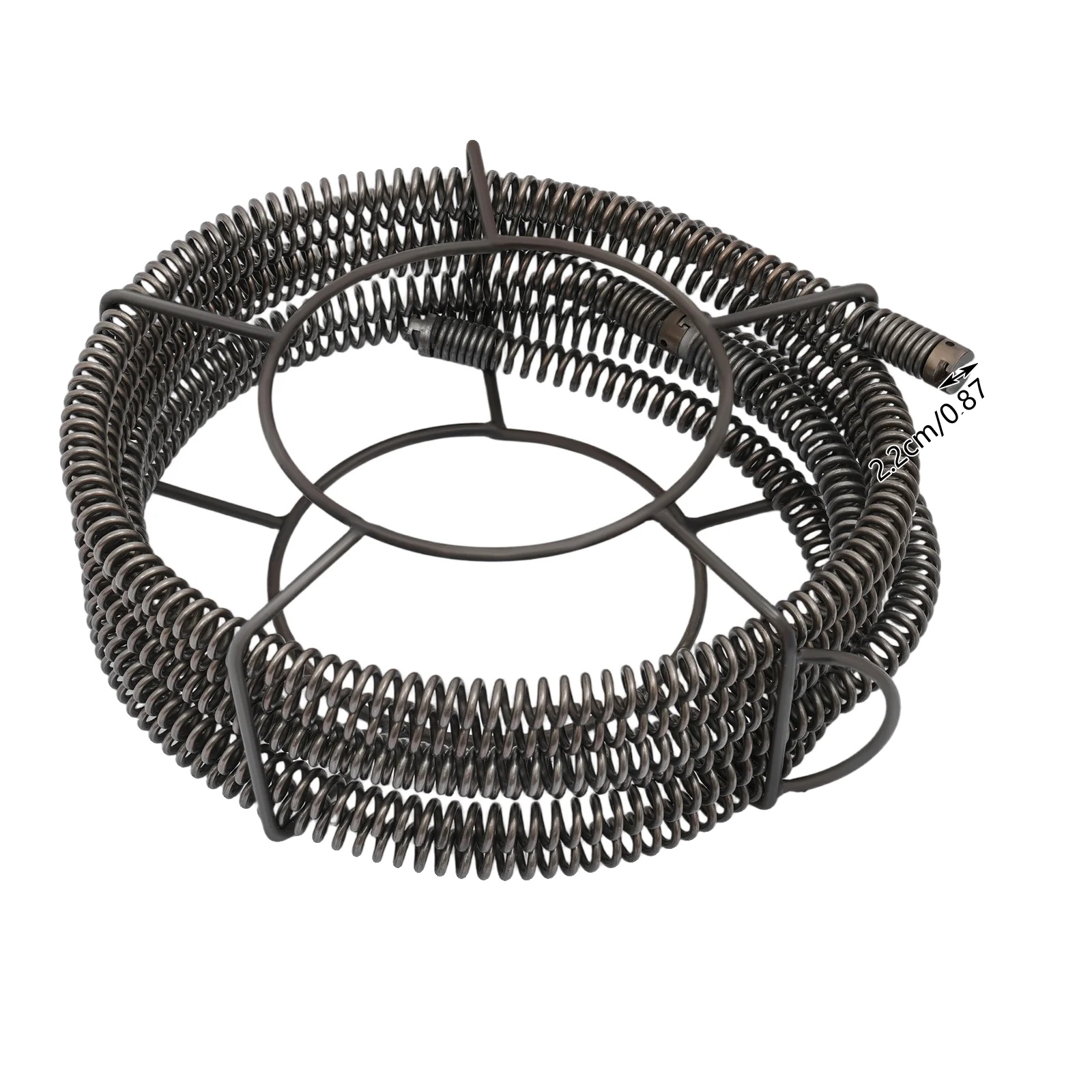 Rohrreinigungswerkzeug, Langlebiger Mangansstahl, Flexibles Federdesign, 22mm 7m