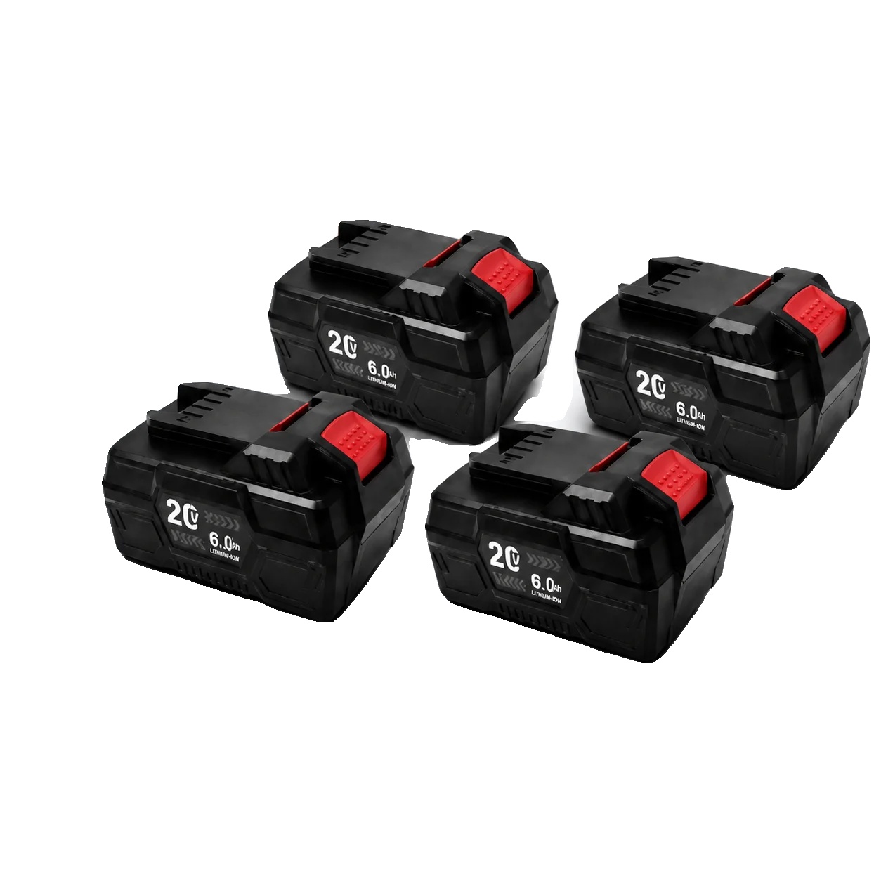 Wiederaufladbare Batterie, 6000 Mah Kapazität, Kompatibel Mit Parkside Werkzeugen, 4 Pack 20v 6.0ah