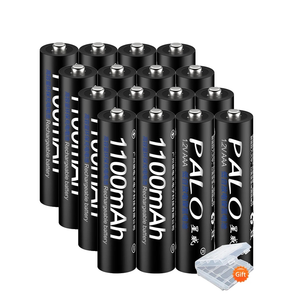 Wiederaufladbare Aaa-batterie, 1100mah Kapazität, Intelligentes Ladegerät Enthalten, 16 Stück Aaa-batterie