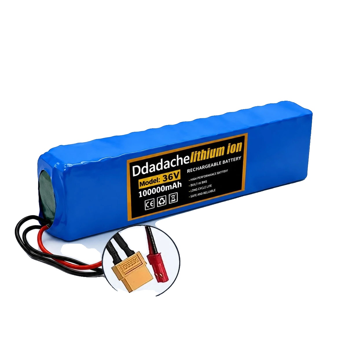 Batteriepack, 100ah Kapazität, Integriertes Batteriemanagementsystem, Xt60-jst