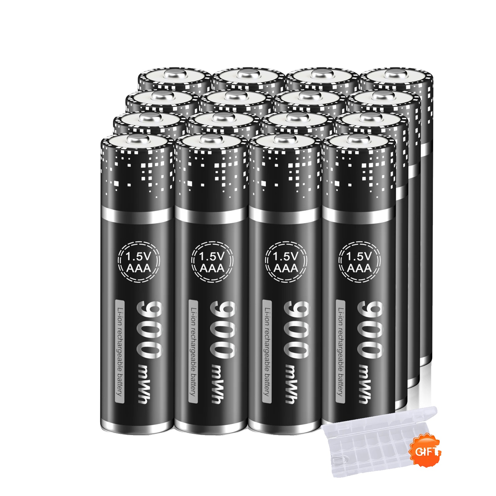 Wiederaufladbare Aaa-batterie, 900mwh Kapazität, Mehrgerätekompatibilität, 16 Aaa Batterie