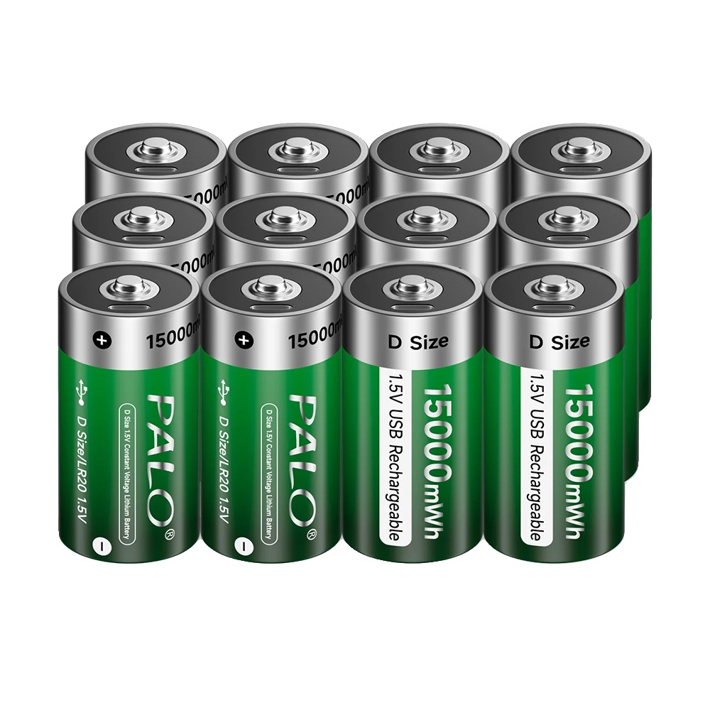 Wiederaufladbare Batterie, 15000mwh Kapazität, Usb Typ C Kompatibel, 12 Pcs Batterie
