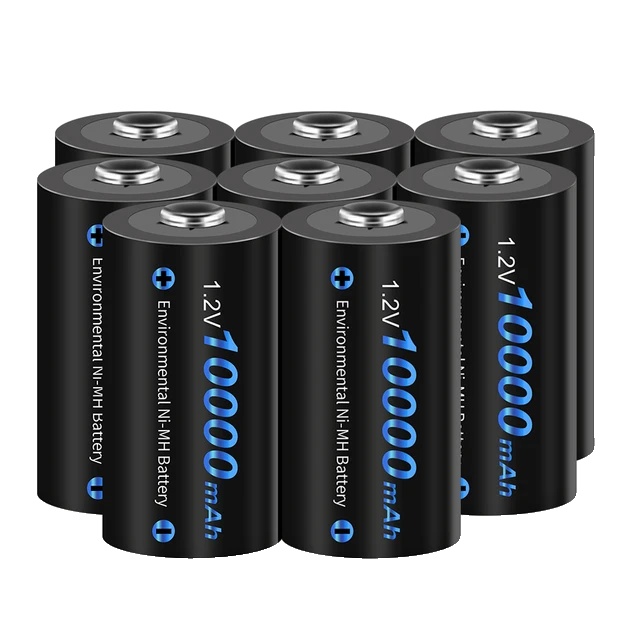 D-größe Wiederaufladbare Batterie, Ni-mh-typ, 6500mah Kapazität, 8 Stück D-batterie