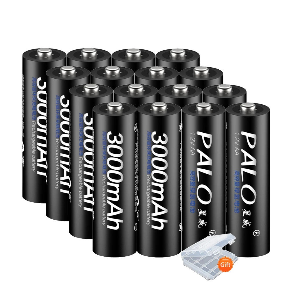 Wiederaufladbare Batterien, 3000mah Kapazität, Geringe Selbstentladung, 16pcs Aa