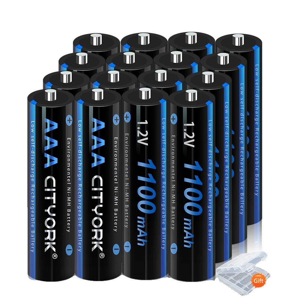 Wiederaufladbares Batterien-set, Lcd-ladegerät, Hohe Kapazität, 16aaa