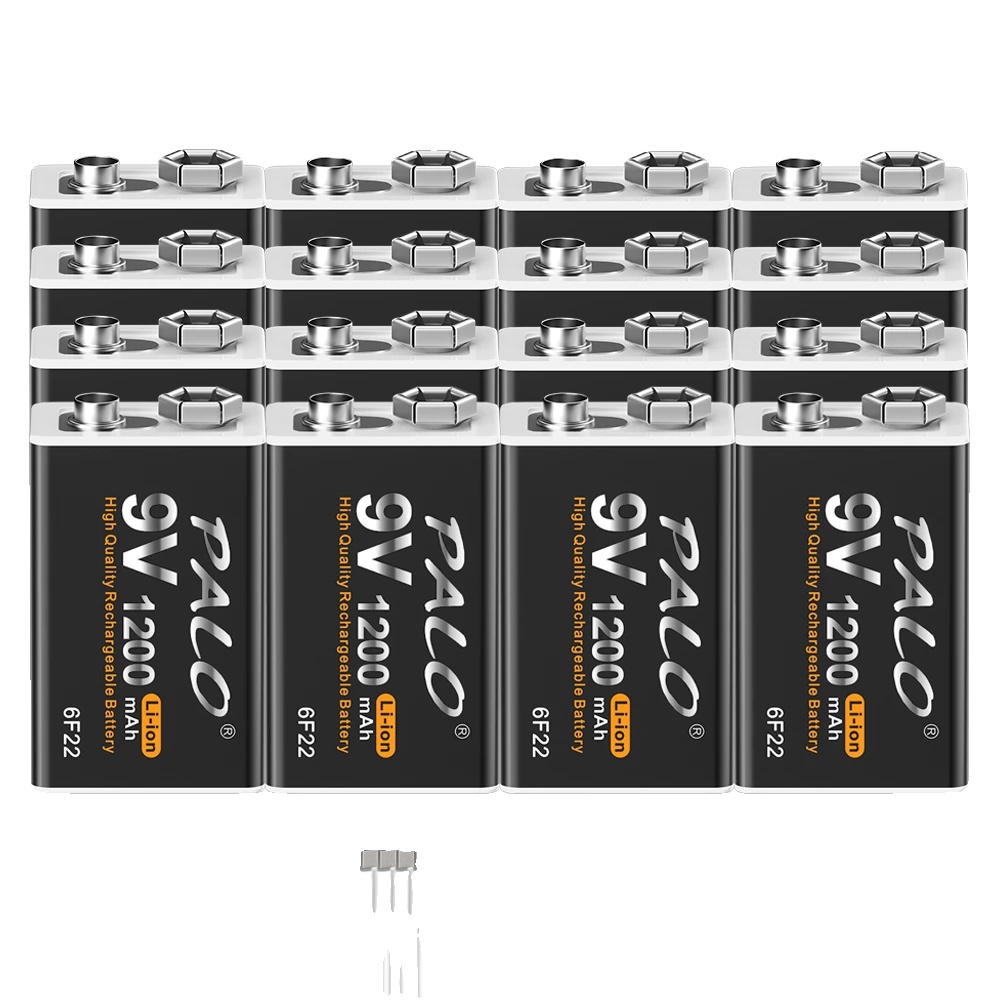 Lithium-ionen-batterie, 9v Wiederaufladbar, 1200mah Kapazität, 16 Stk Batterie