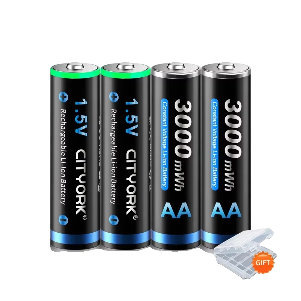 Wiederaufladbares Batterien-set, 3000mwh Kapazität, 8-slot Ladegerät, 4pcs Batterie