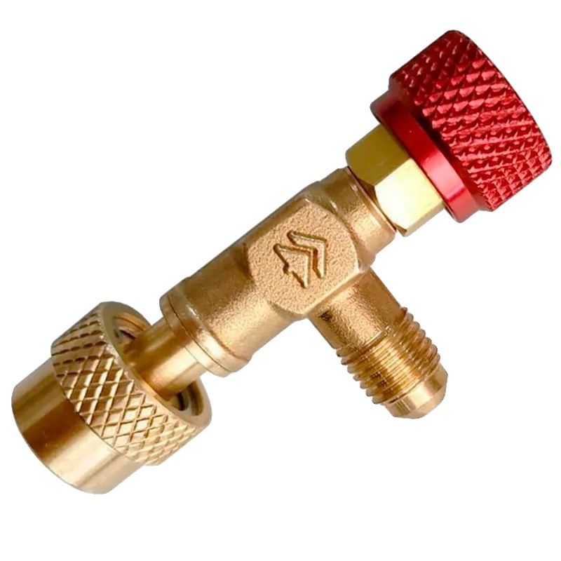 Serviceventil, Hochwertiges Messing, 10 Cm Länge X 3 Cm Durchmesser, Kompatibel Mit R-290 Und R-32, Maximaler Druck: 300 Psi, Ce-zertifiziert