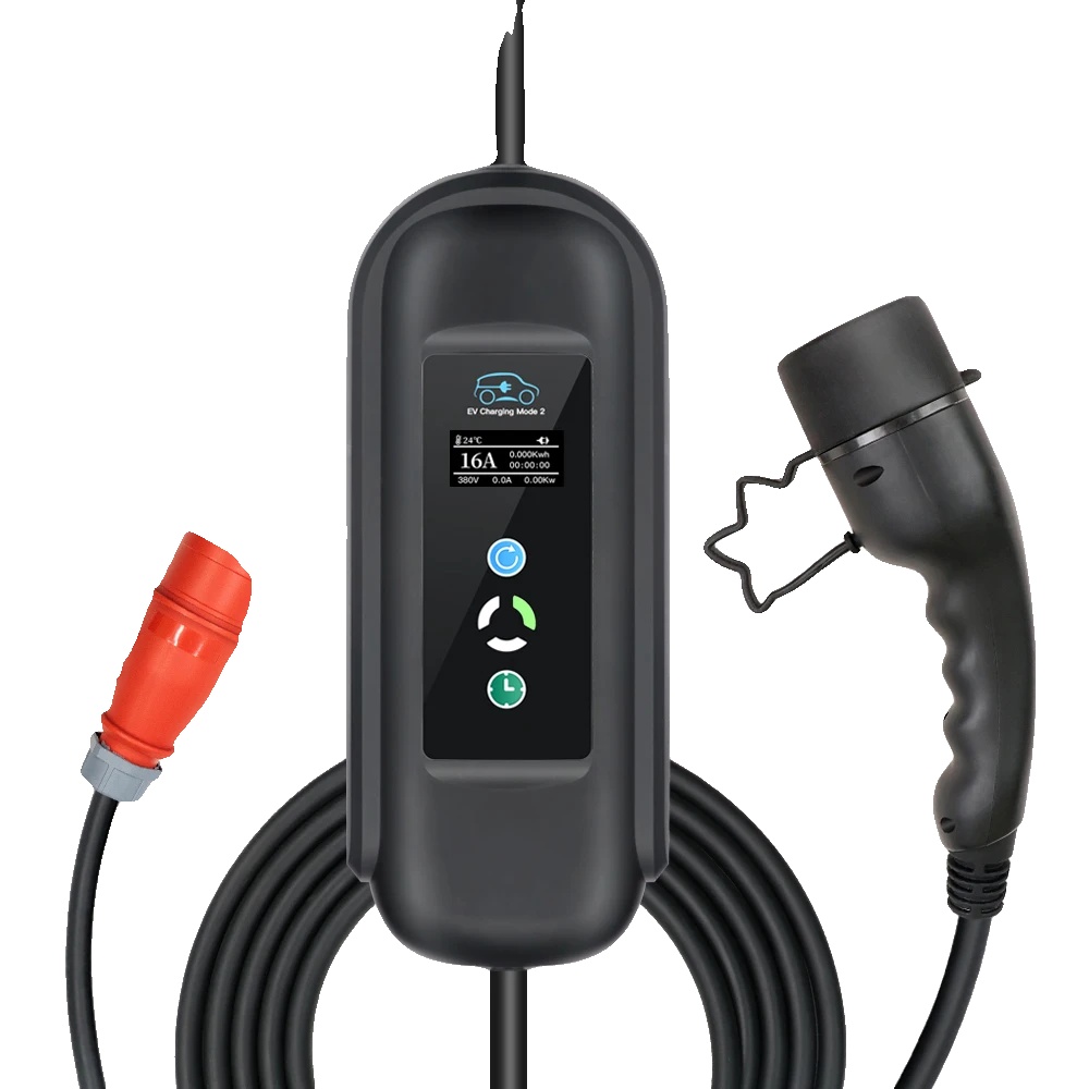 Tragbares Ev-ladegerät, 16a Einstellbarer Strom, 11kw Leistungsabgabe, Yhh-t2-11kw, Typ2