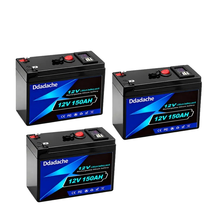 Lithium-batterie, 150ah Kapazität, Fortschrittlicher Bms-schutz, 150ah-1ladegerät-3stück
