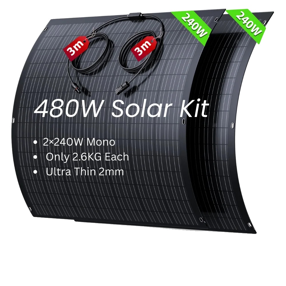 Flexibles Solarpanel-system, Leichtes Design, Wasserdichte Schutz, 240w 2