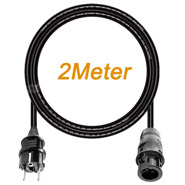 Ac-stromverlängerungskabel, 14 Awg, Ip68-schutz, Ac-strom 2m Kabel