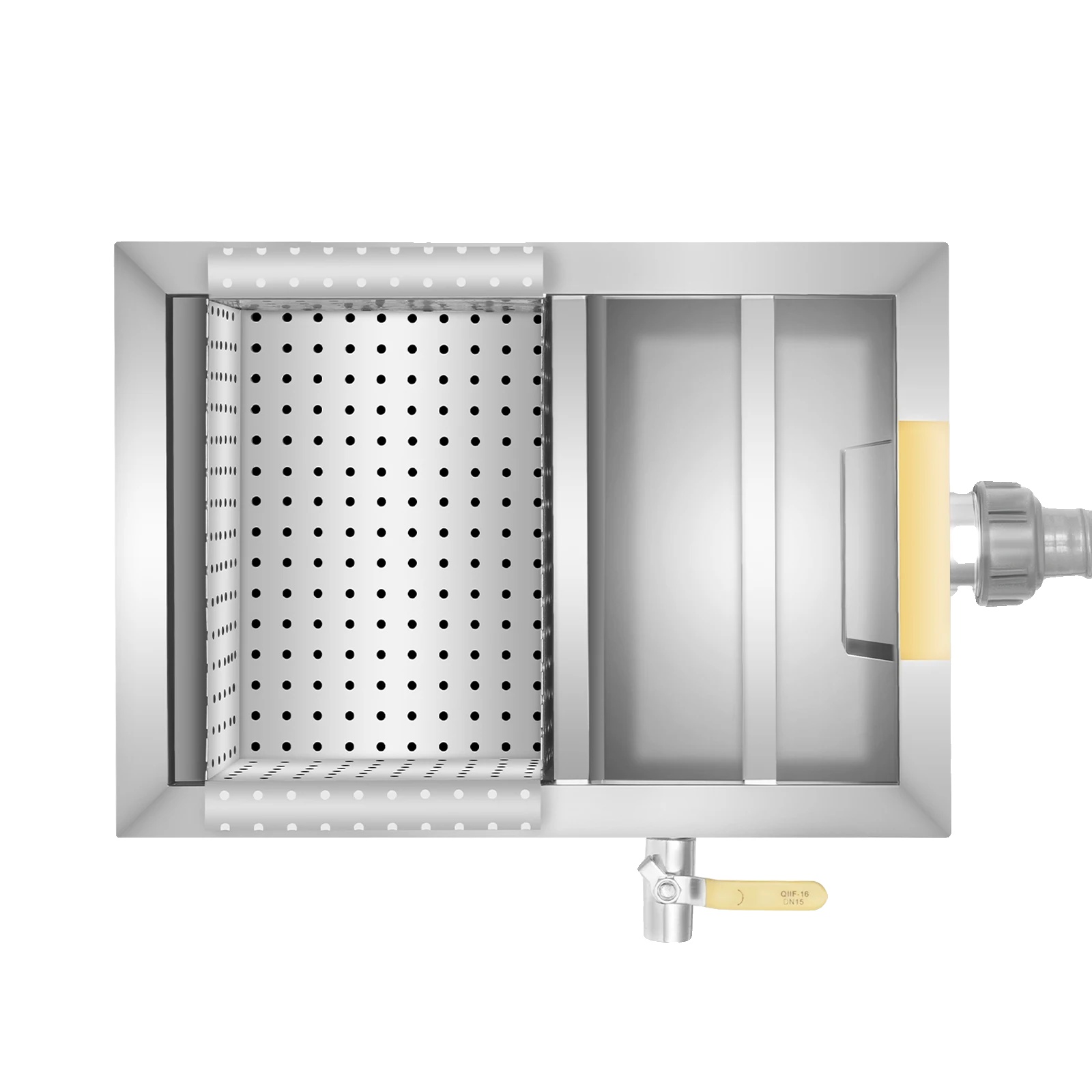 Fettabscheider, Edelstahl, 20l Fassungsvermögen, Silber