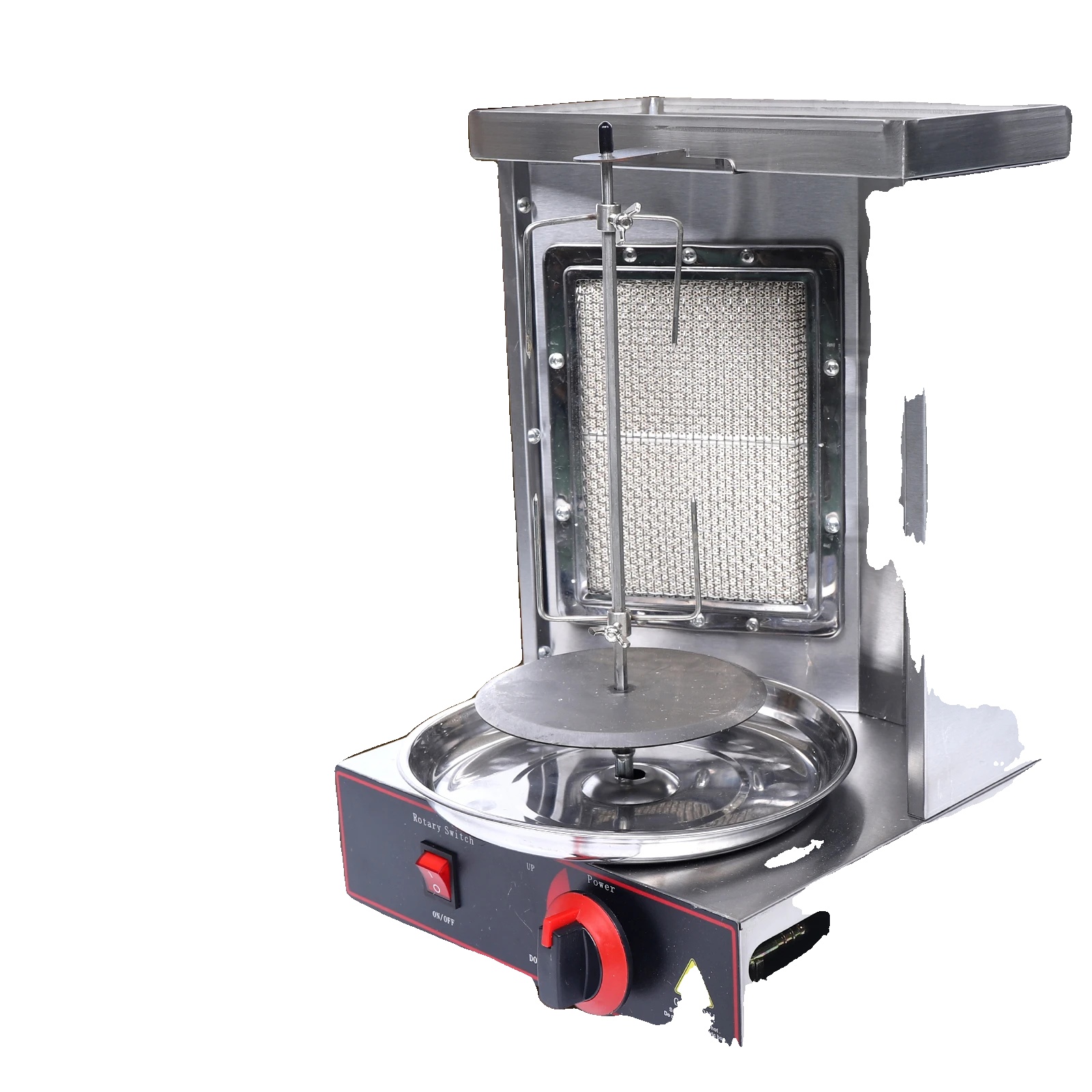 Döner Kebab Grillmaschine, Edelstahl, 2000w, Lpg- Und Infrarotheizung, 10kg Kapazität, Temperaturbereich 0-300°c