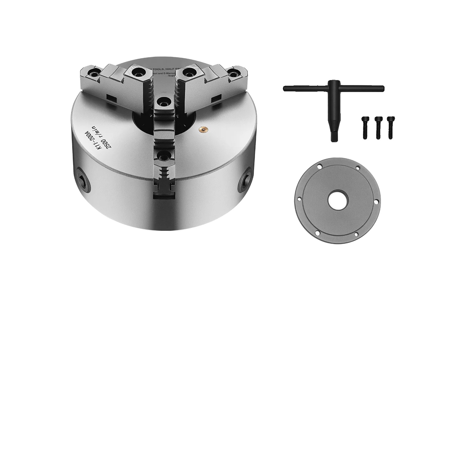 Drehfutter, Selbstzentrierend, Langlebige Konstruktion, 3-futter 200mm