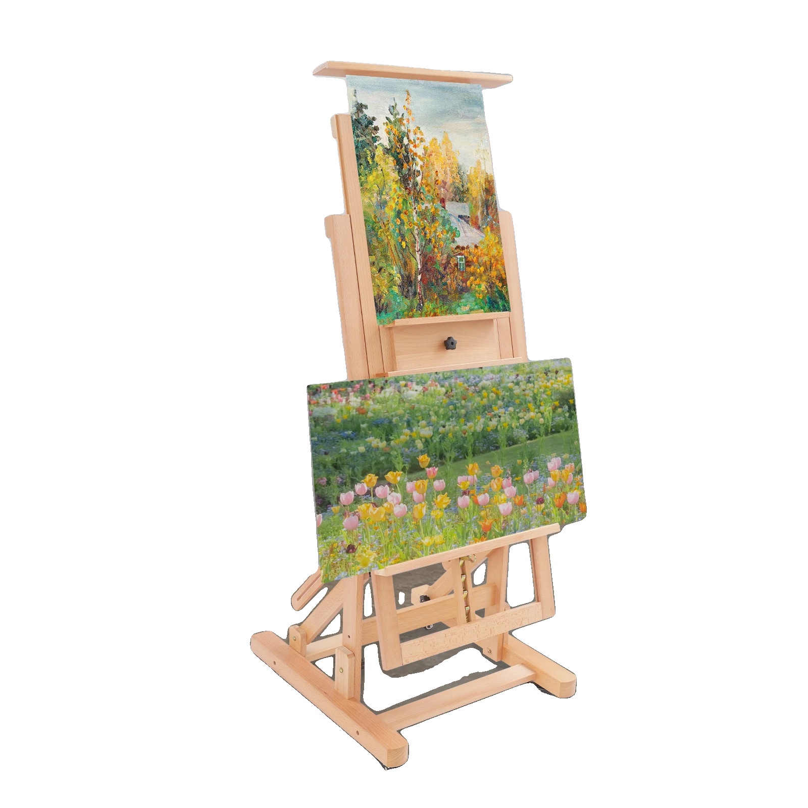 Künstlerleinwand, Holzbau, Höhenverstellbar 1,5 M, Basisbreite 70 Cm, Für Leinwände Bis 100 Cm, Ideal Zum Skizzieren Und Malen