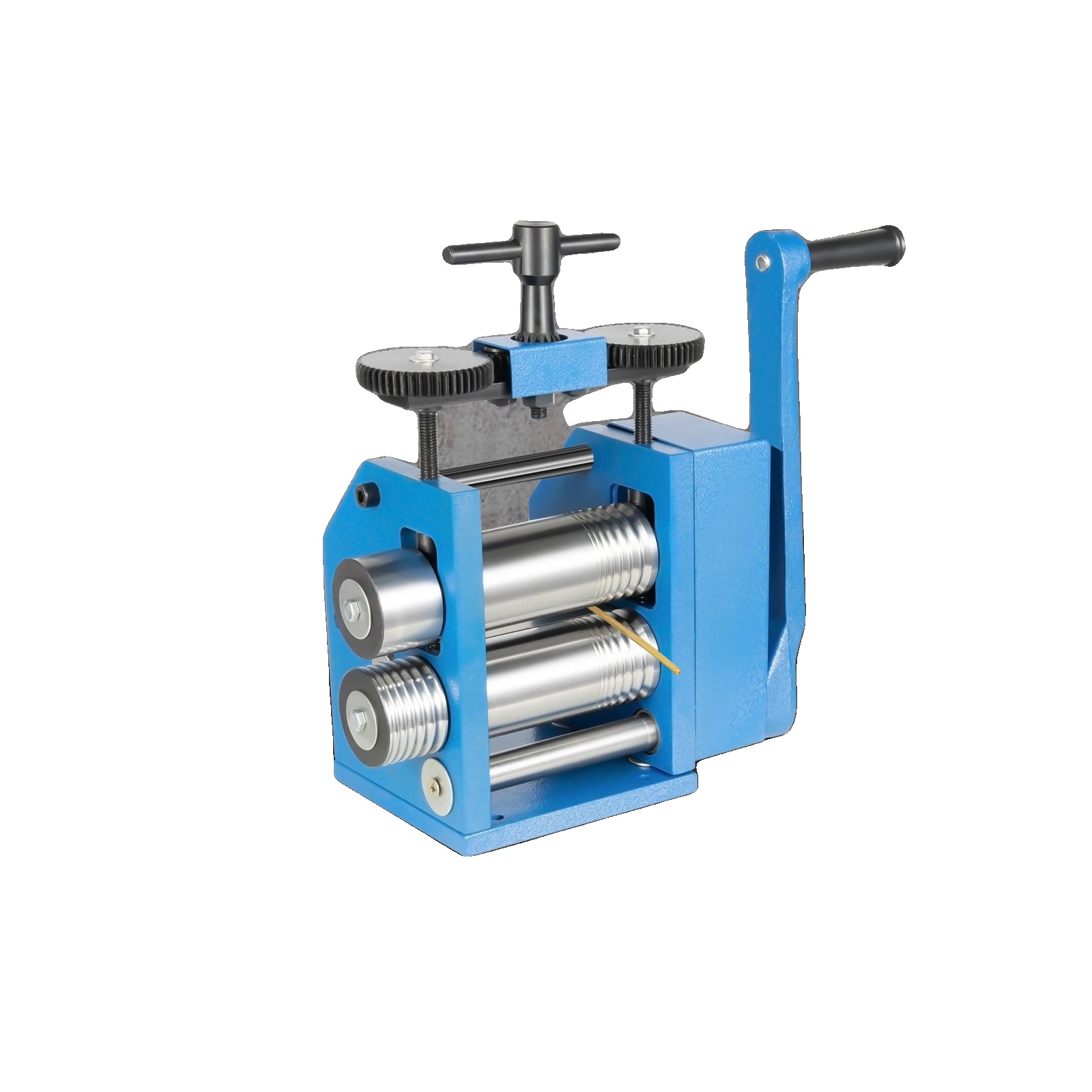 Schmuckwalzmaschine, Einstellbarer Dickenbereich 0,001-0,26 Zoll, Langlebige Eisen- Und Stahlkonstruktion, Geeignet Für Gold, Silber, Kupfer,
