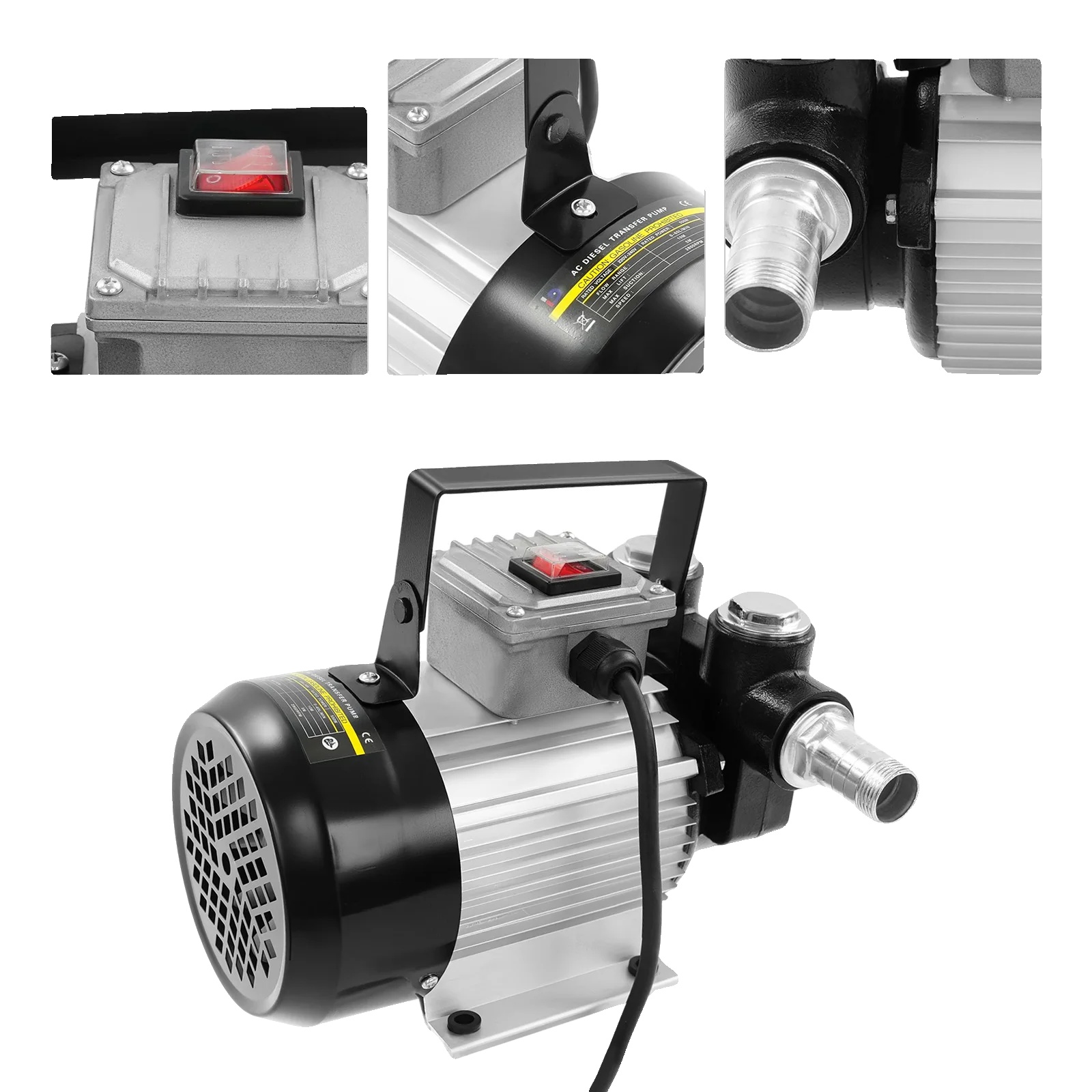 Elektrische Kraftstofftransferpumpe, 550w Nennleistung, 220v Spannung, 2800 U/min Geschwindigkeit, Durchflussrate 20-60 L/min, Ansaugdistanz 5 M