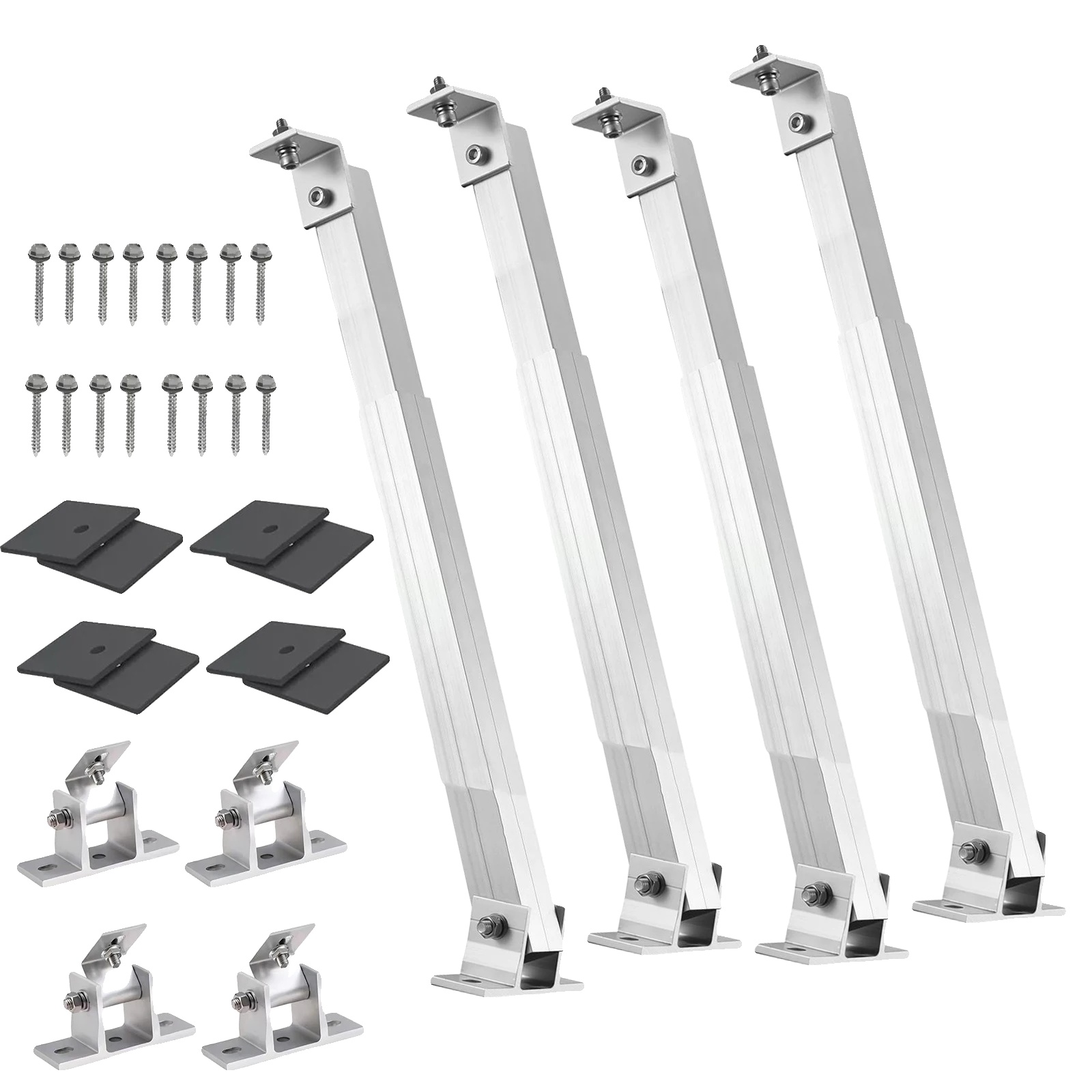 Solarmodul-montagesets, Verstellbare Halterungen, Langlebiges Aluminium, 2set