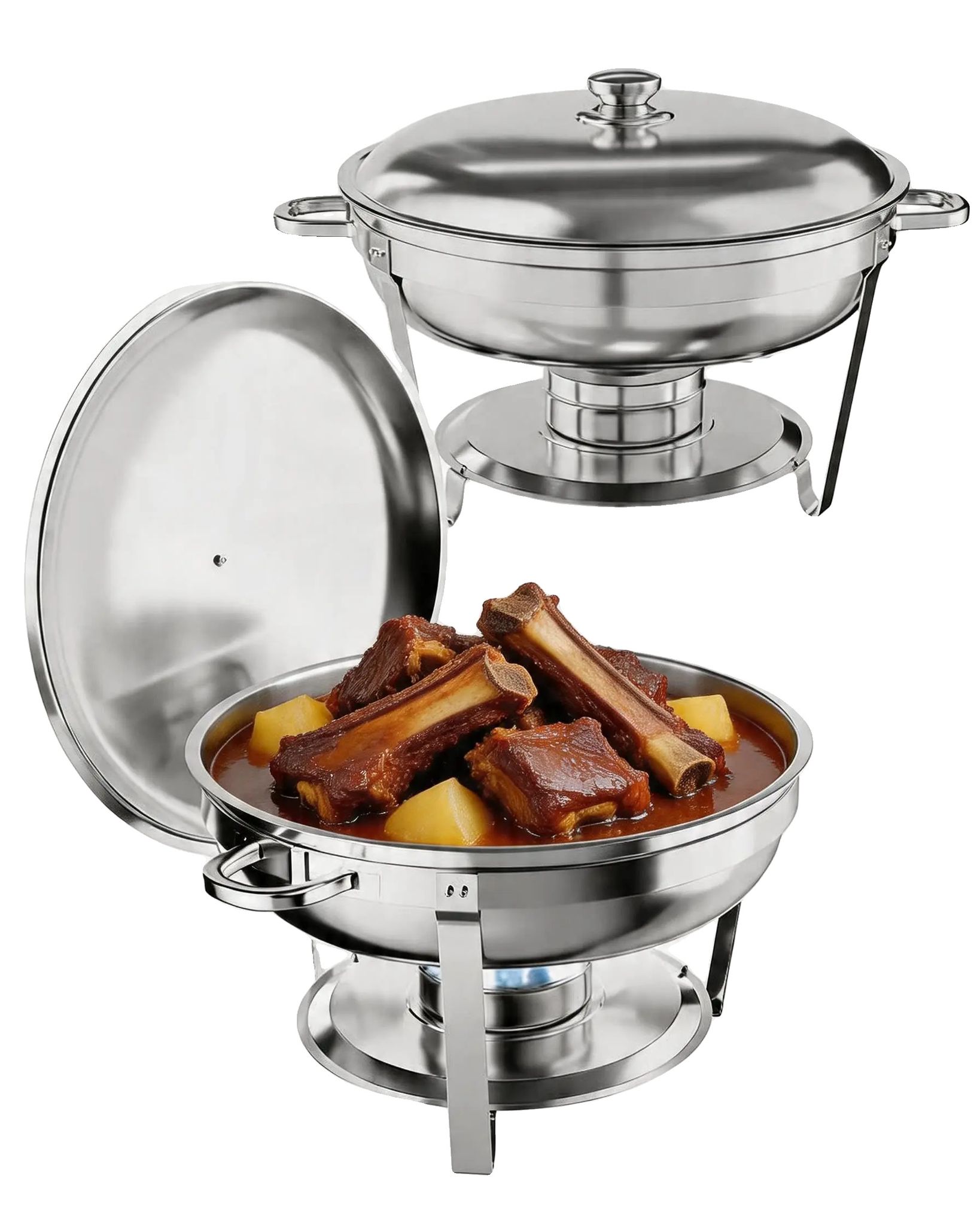 Chafing-dish-set, Edelstahl, 4,7l Kapazität, 2-teiliges Set