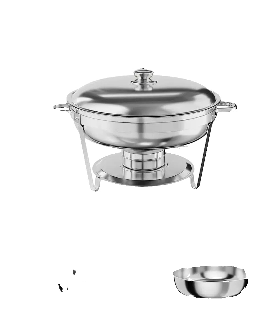 Chafing-dish-set, Edelstahl, 4,7l Kapazität, Vierteilige Set