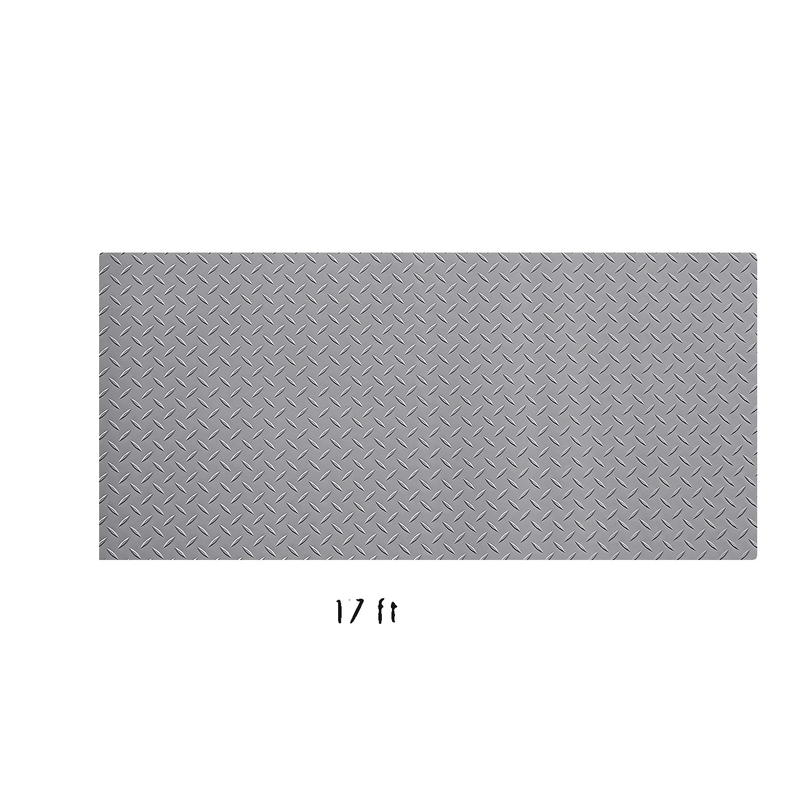Garagenbodenmatte, Langlebiges Pvc, Rutschfestes Design, 7.5x17ft Silber Grau