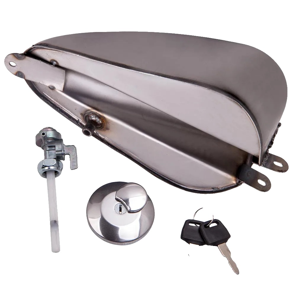 Gasbehälter, 1,5 Gallonen Kapazität, Stahlkonstruktion, Passt Für Harley Sportster Modelle, Abmessungen 30 Cm X 20 Cm X 23 Cm, Glänzende Schwarze