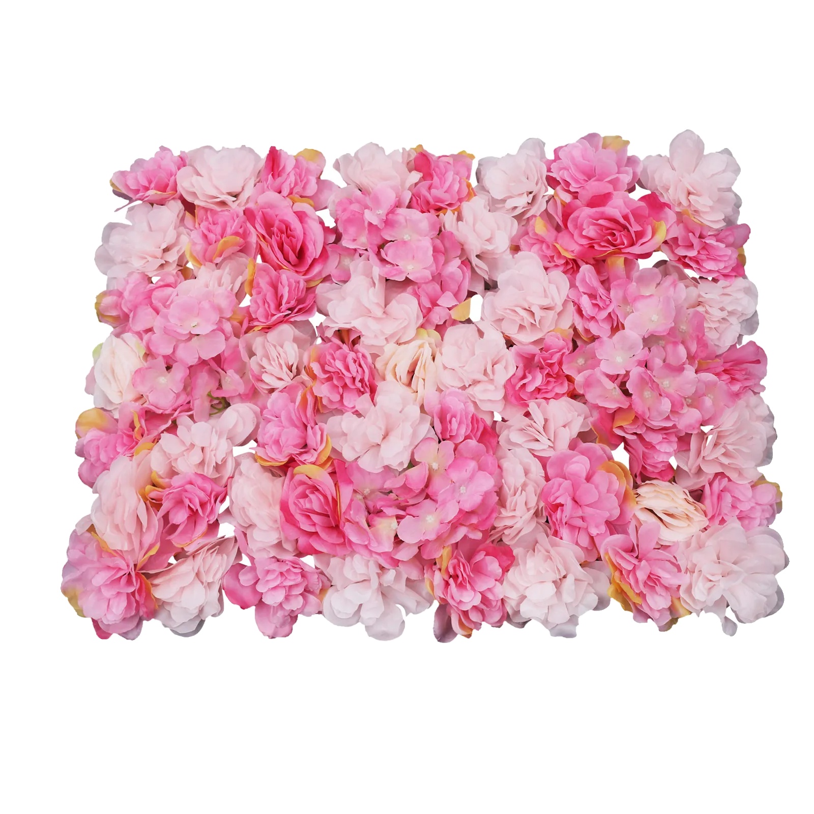 Künstliche Blumenwandpaneele, Uv-beständig, Leicht Anpassbar, Rosa