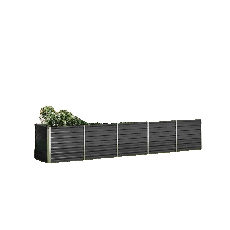 Hochbeet, Verzinkter Stahl, 400 X 80 X 77 Cm, Große Kapazität, Rostschutzbehandlung, Einfache Montage