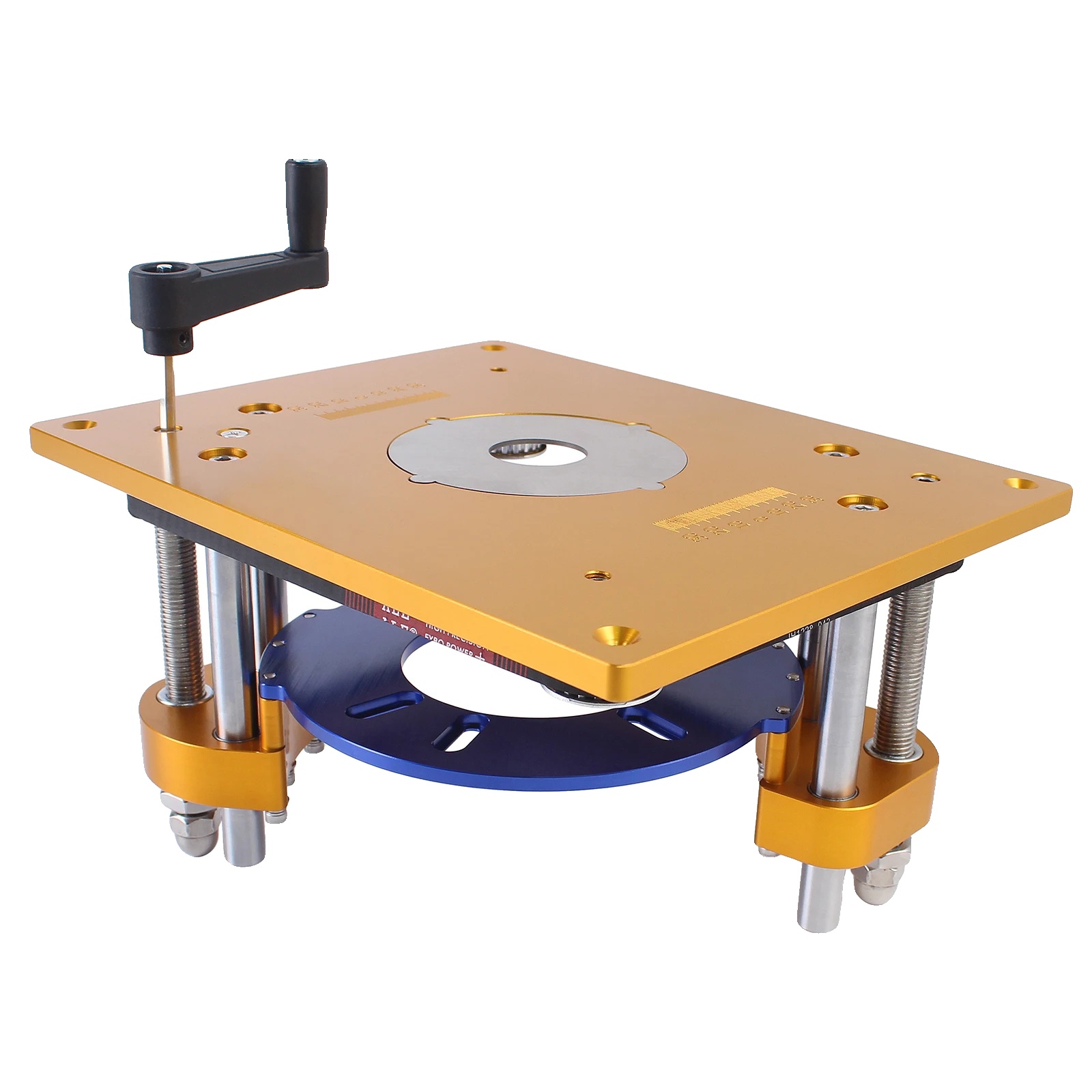 Router Hebetisch Einlegeplatte, Aluminiumlegierung, 300mm X 240mm X 10mm, Plattenstärke 8mm, Kompatibel Mit Fräsen Bis Zu 185mm, Vorgebohrte