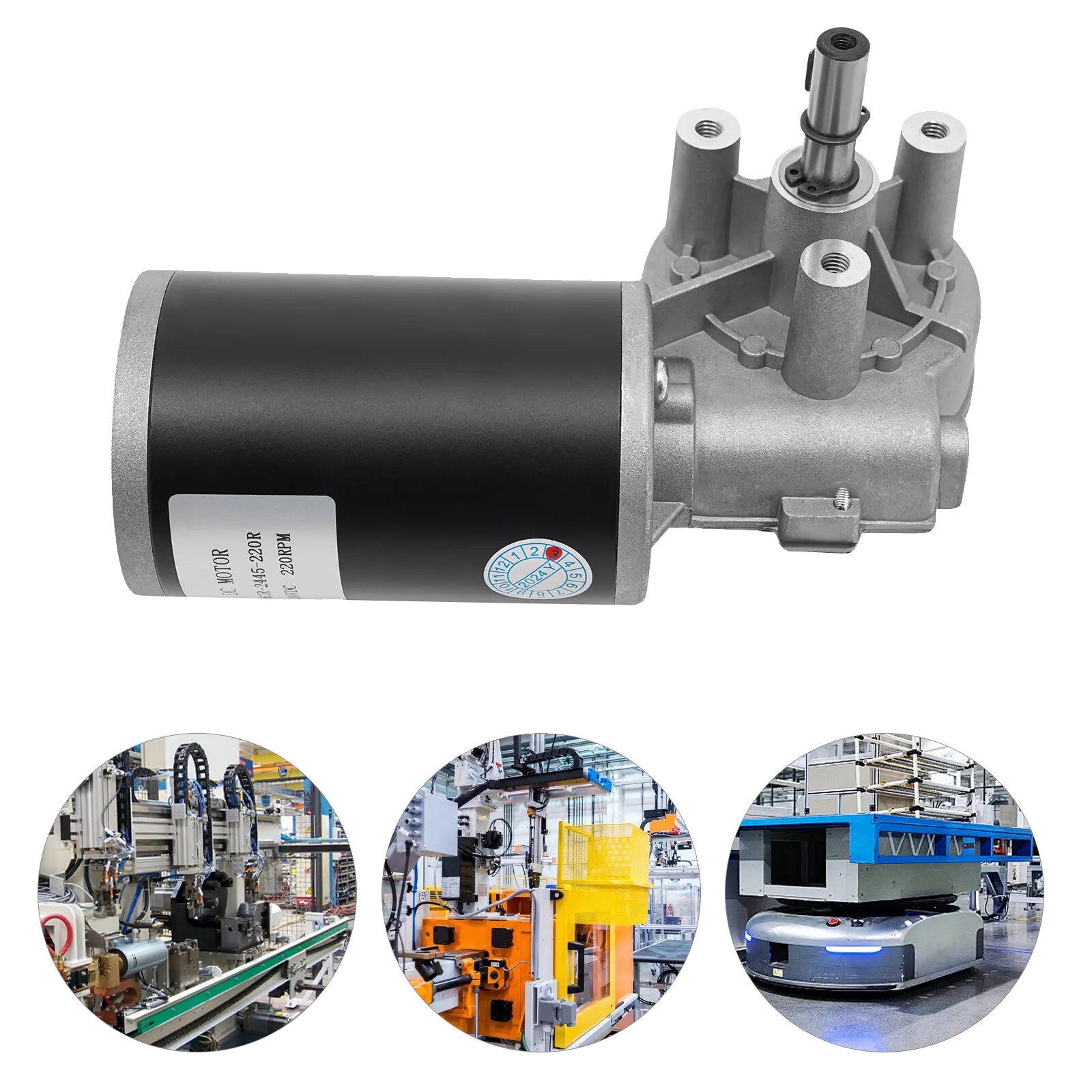 Getriebemotor, 24v, 45w, 3:60 Übersetzungsverhältnis, Nennspeed 160±20 U/min, Leerlaufdrehzahl 220 U/min