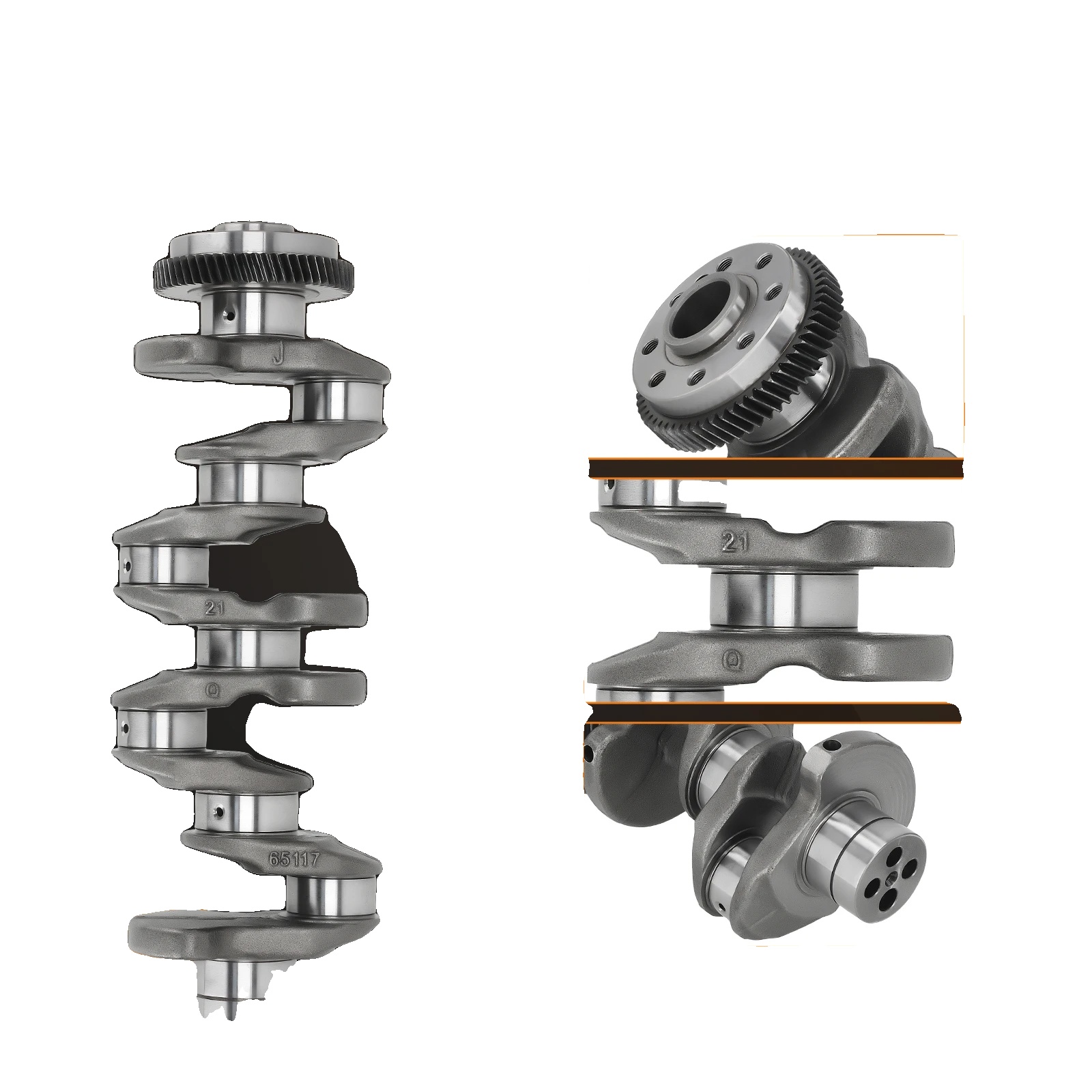 Kurbelwelle, Stahlmaterial, Gesamtlänge 459mm, Spindeldurchmesser 60mm, Pleuldurchmesser 52mm, Kompatibel Mit Om 651 Dieselmotoren