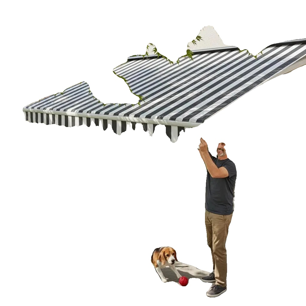 Markisen, Uv-wasserfestes Polyester, 3m X 2,5m, Geeignet Für Gartenterrassen, Einfache Installation, Wetterbeständig
