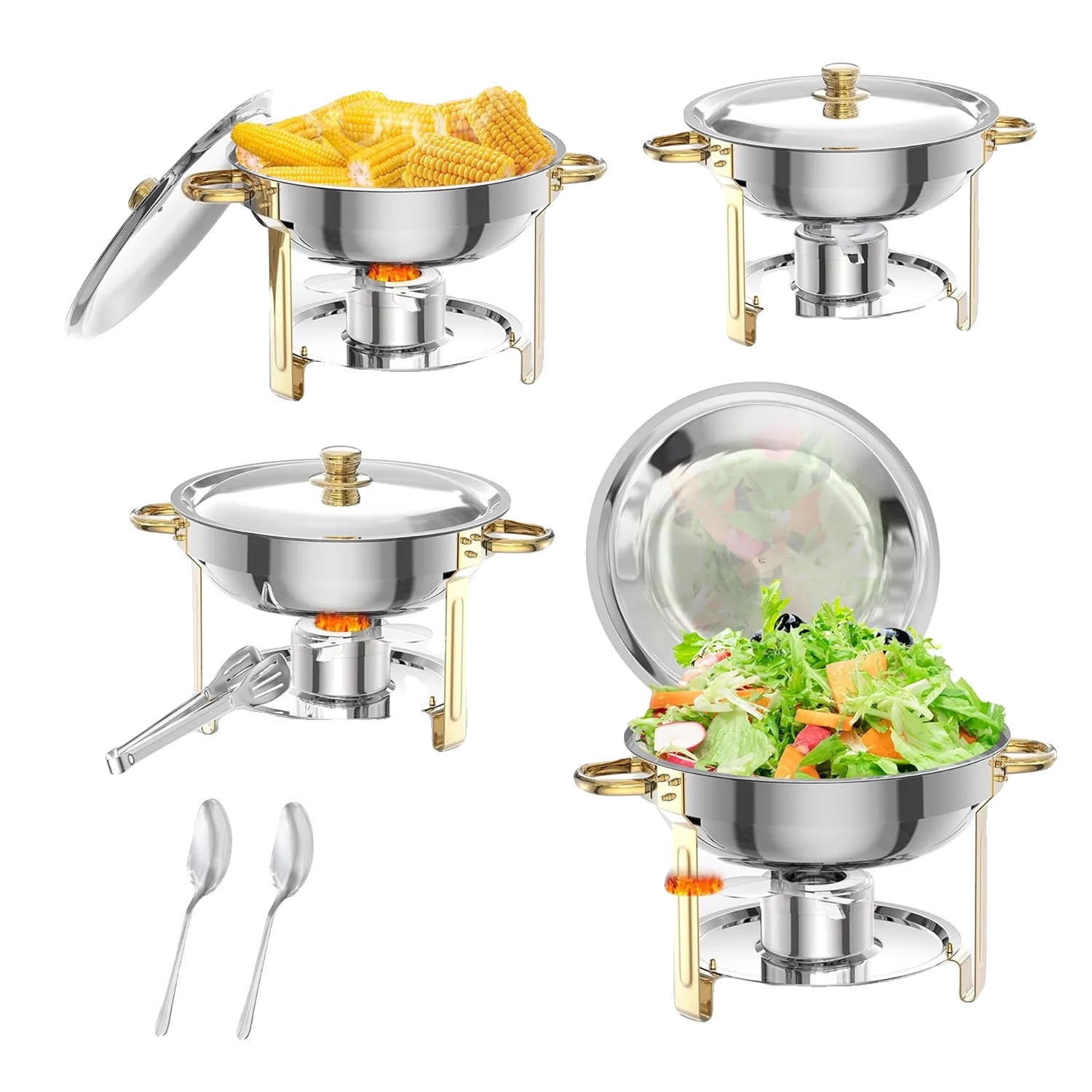 Chafing-dish-set, Edelstahlkonstruktion, Temperaturregelung, 4stück