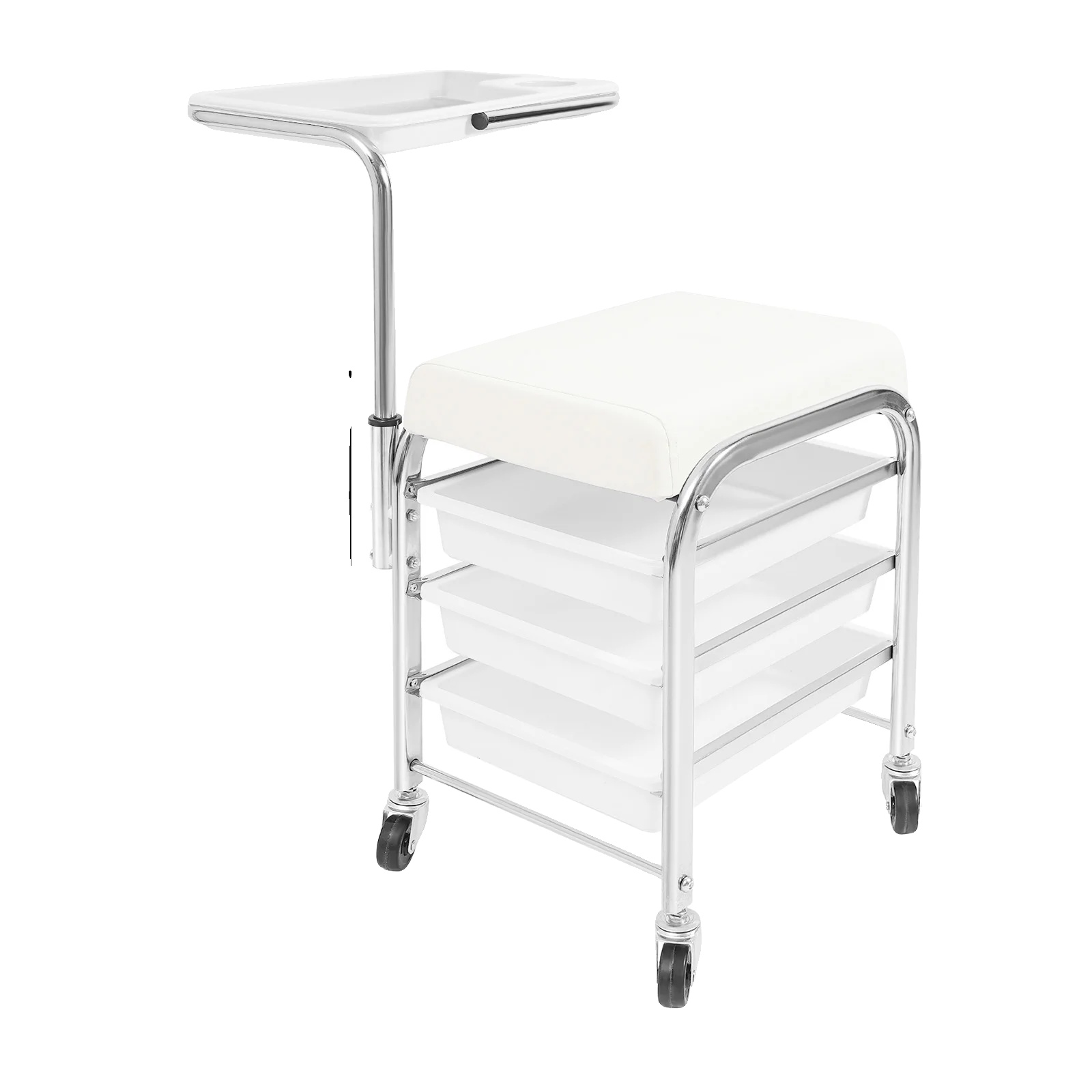 Salonwagen, Höhenverstellbar, Langlebige Aufbewahrungslösung, Weiss