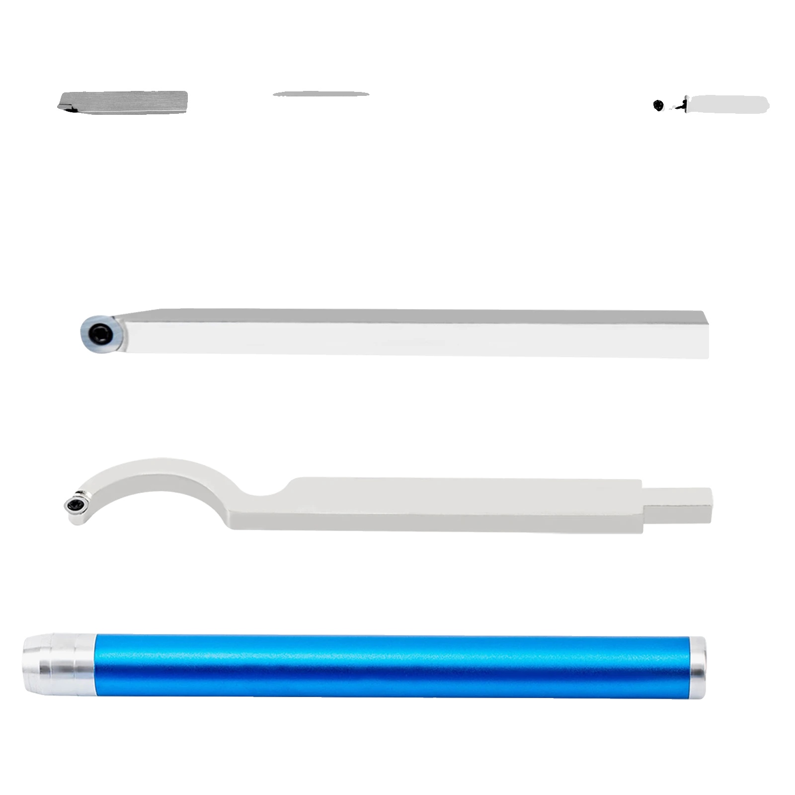 Drechselwerkzeugset, Hochwertige Materialien, Austauschbare Klingen, Blau