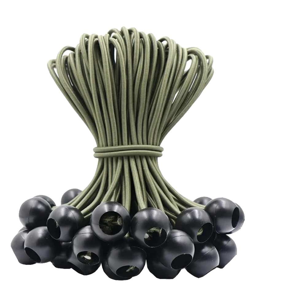 Ball Bungee-seile, 15 Cm Länge, Robuste Konstruktion, Grün 30 Stück