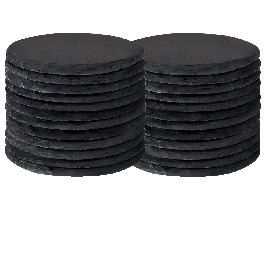 Schieferuntersetzer, Hitzebeständig, Elegantes Design, 24pcs