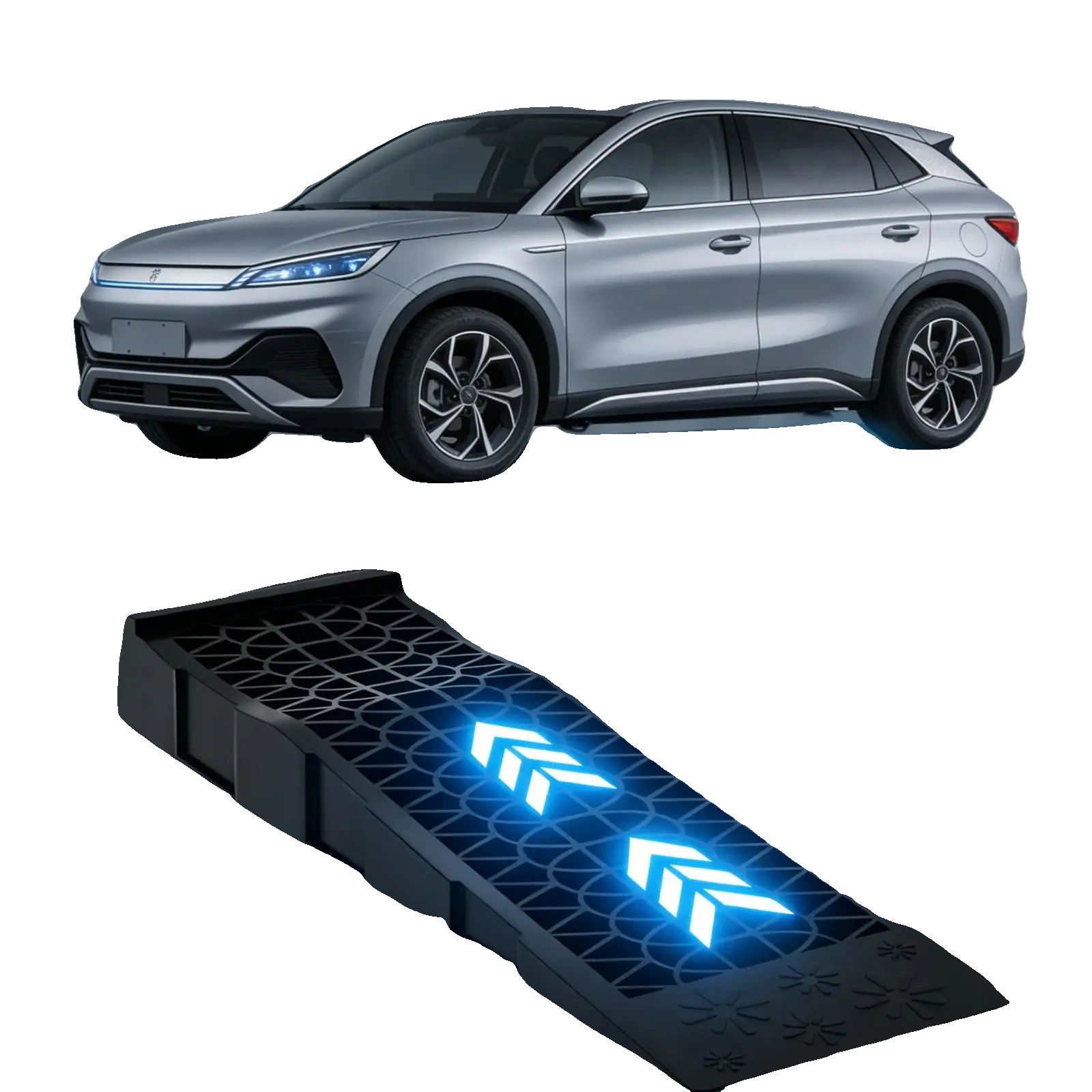 Automotive Kunststofframpe, Tragfähigkeit 3t, Maximale Höhe 70mm, Neigungswinkel 8,6°, Abmessungen 69,8x20x7,8cm, Anzahl Der Teile 2