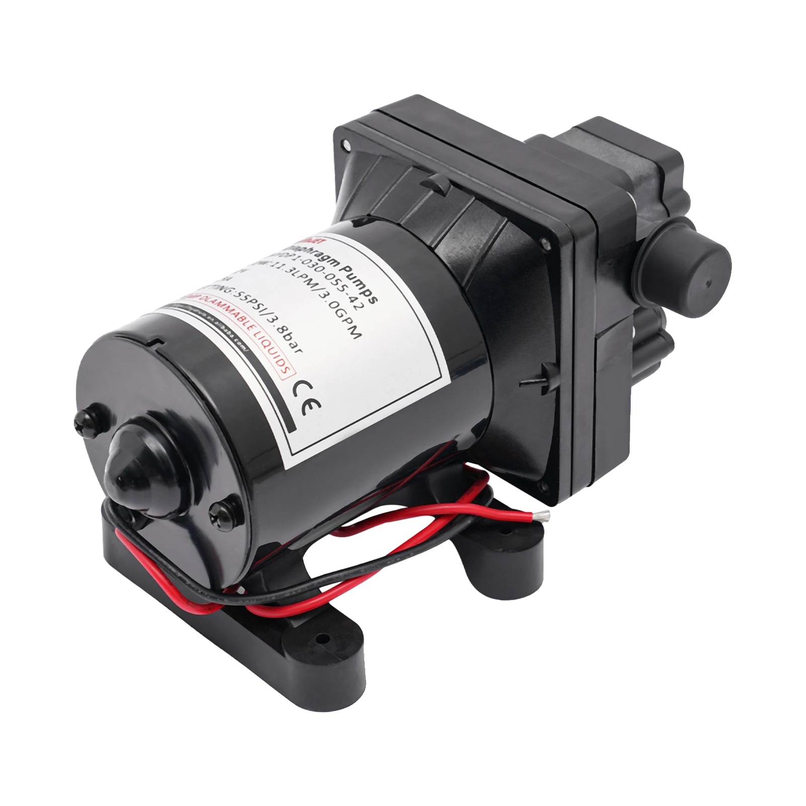 Membranpumpe, 3 Gpm Durchflussrate, 55 Psi Druck, 12v