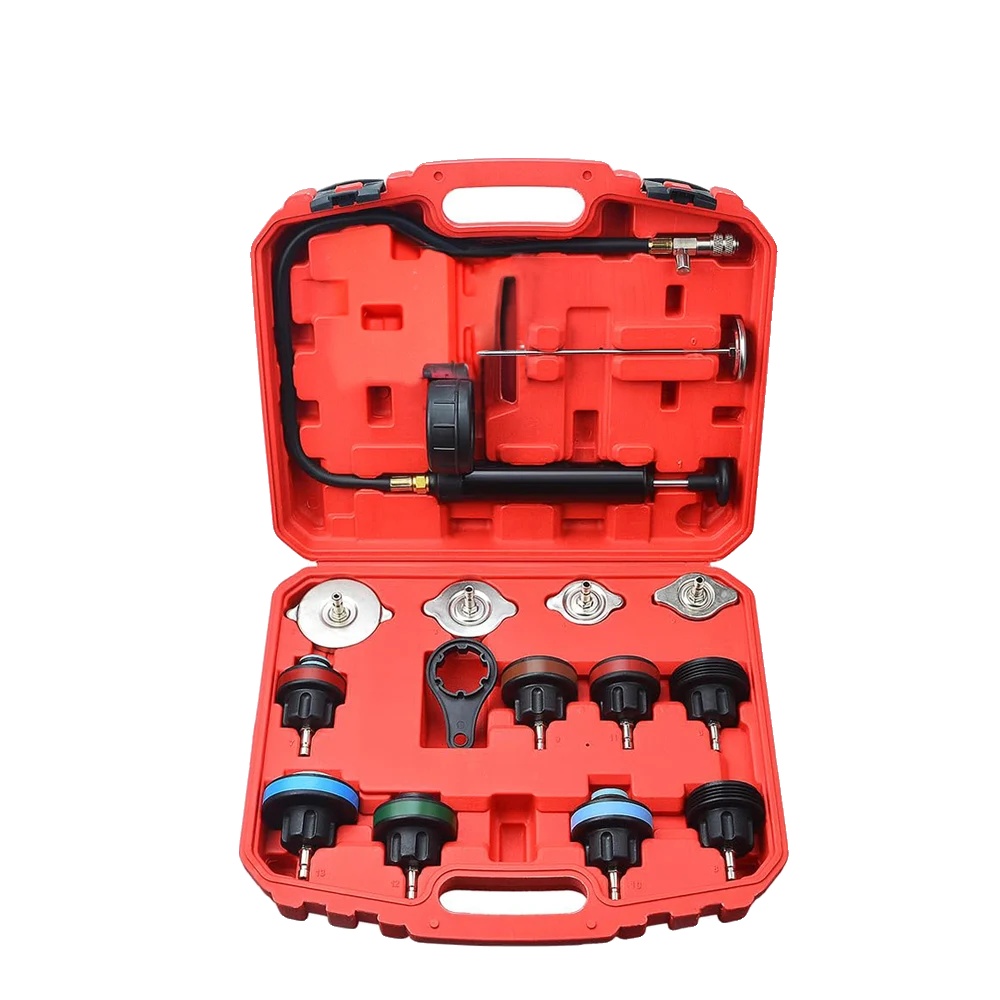 Kühlerdruckprüfer, 13-teiliges Prüfdeckel-set, Kühlmittelwechselwerkzeug, 15pcs
